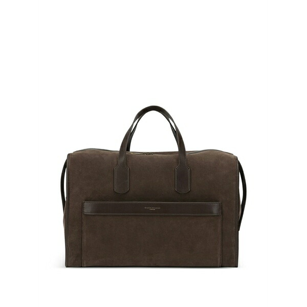 ジャンニ・キアリーニ レディース トートバッグ 御徒面子 Leather-trim suede tote bag Brown