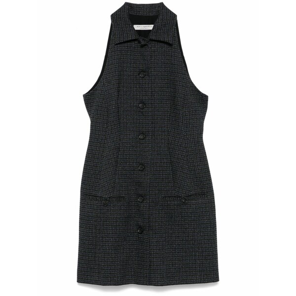フィロソフィーデロレンゾセラフィーニ レディース 衣裳 トップス Houndstooth mini dress Black