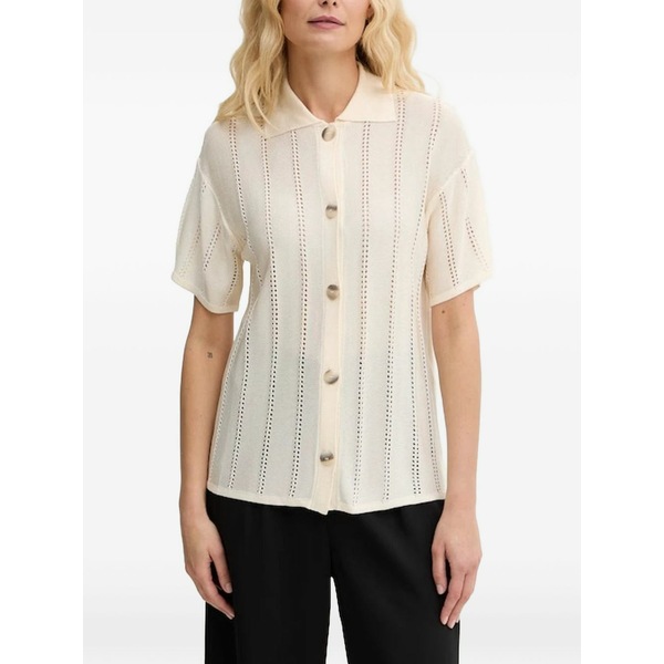 マレーラ レディース プルオーバー トップス Pointelle-knit button-down shirt Neutrals