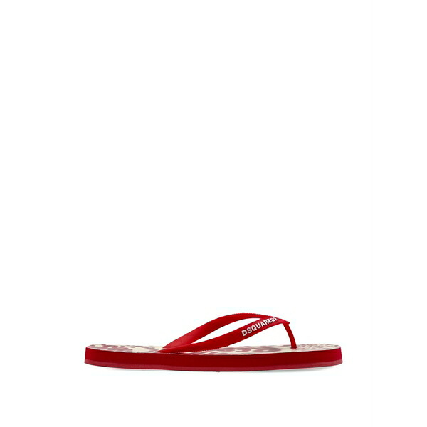 ディースクエアード レディース サンダル シューズ Rebel hibiscus flip-flops Red