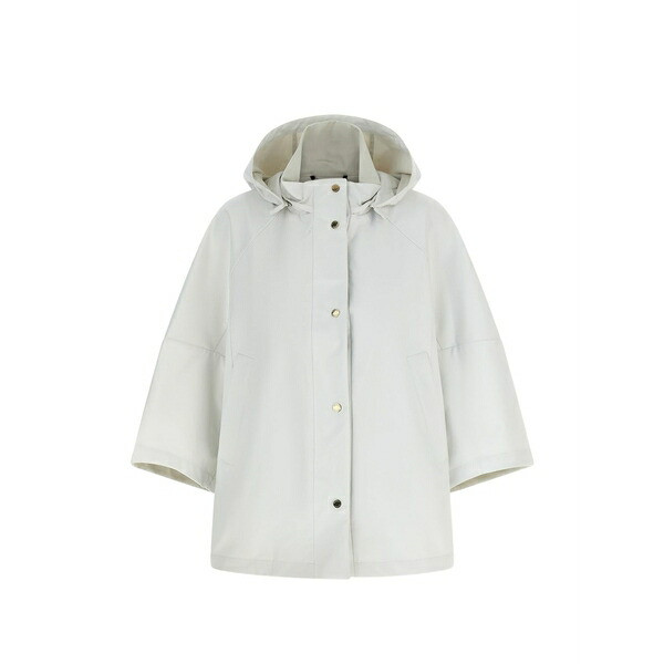 ムーレー レディース 上衣＆上衣 アウター Florida removable-hood jacket Neutrals