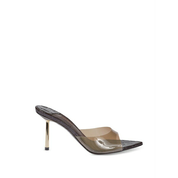 ル シラ レディース サンダル シューズ Pointed-toe heeled sandals Brown