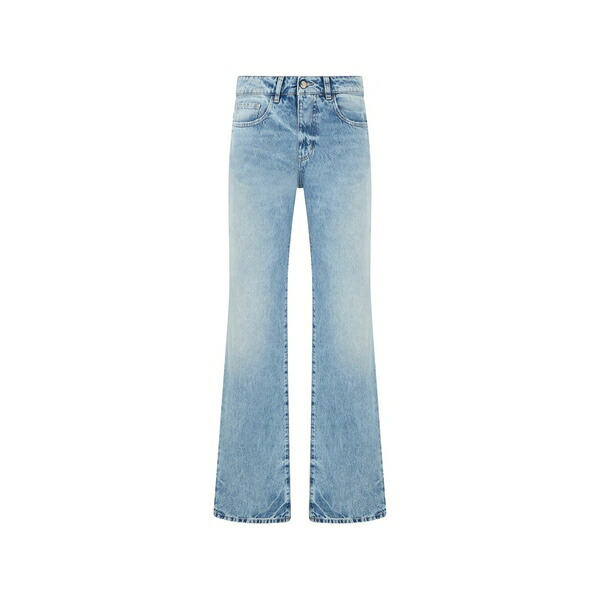 アイコン ジーンズ レディース ジーンズズボン下 ボトムス Iris faded-effect wide-leg jeans Blue