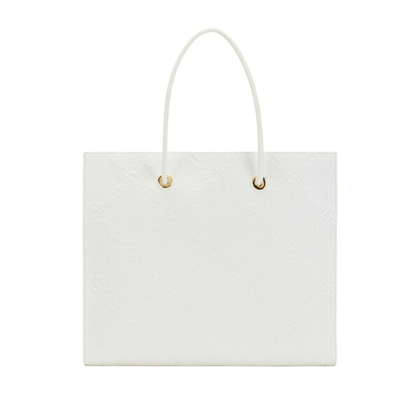 エリザベスフランキ レディース トートバッグ 御徒面子 Large leather tote bag Neutrals