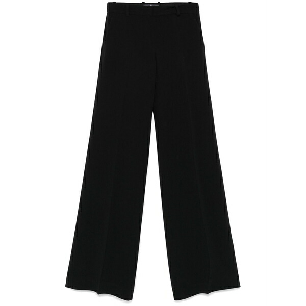 エルマンノ シェルヴィーノ レディース 心地よいズボン下 ボトムス Cady trousers Black