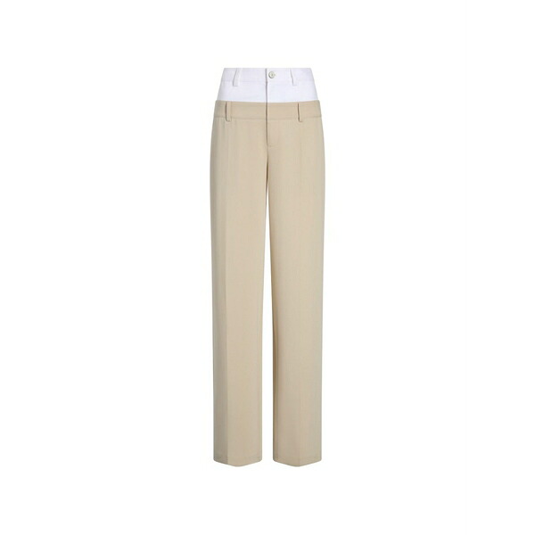 サンクアセプト レディース 心地よいズボン下 ボトムス Dionne double-waistband trousers Neutrals