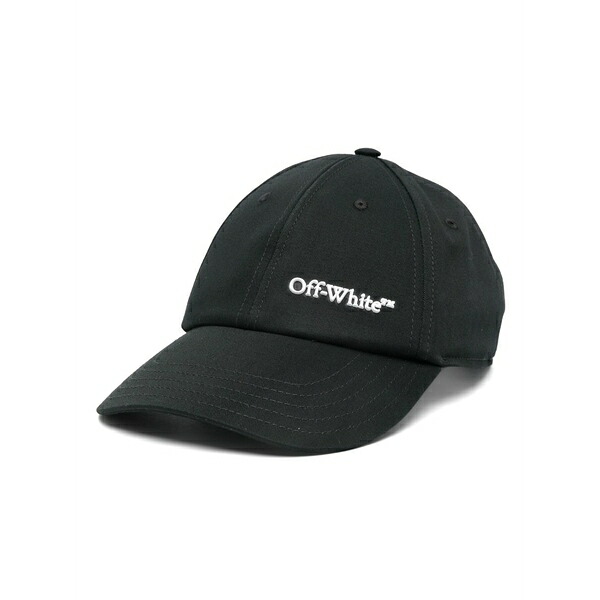 象牙色 メンズ かぶり笠 佩び物 Logo-lettering baseball cap Black