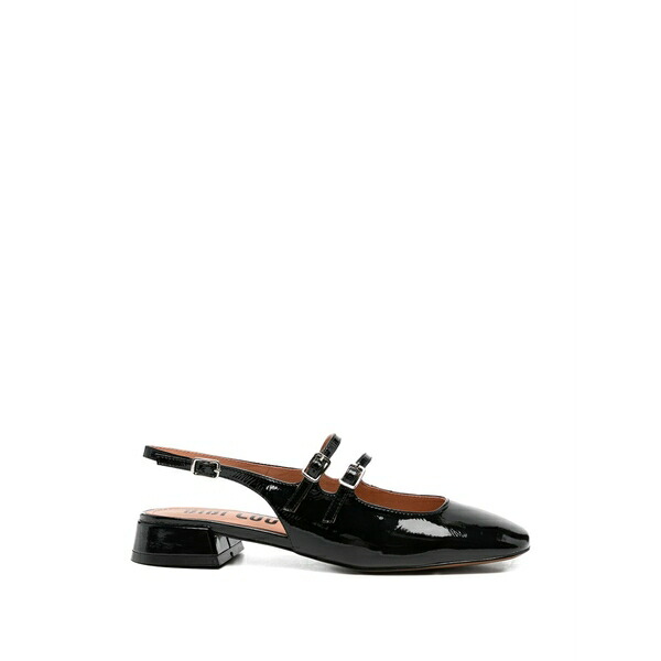 ビビロウ レディース パンプス シューズ Patent-finish slingback pumps Black