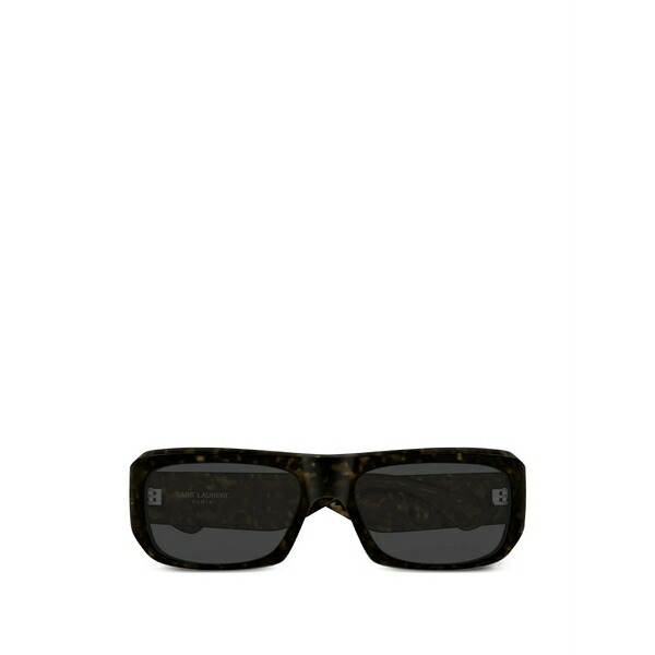 サンローラン アイウェア メンズ サングラス・アイウェア 付属物 Tortoiseshell-effect rectangle-frame sunglasses Brown