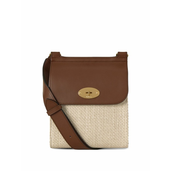 マル木ノ実 メンズ ショルダーバッグ 御徒面子 Small anthony raffia messenger bag Neutrals
