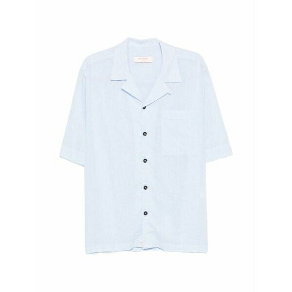 オフィシナ３６ メンズ プルオーバー トップス Short-sleeve buttoned shirt Blue
