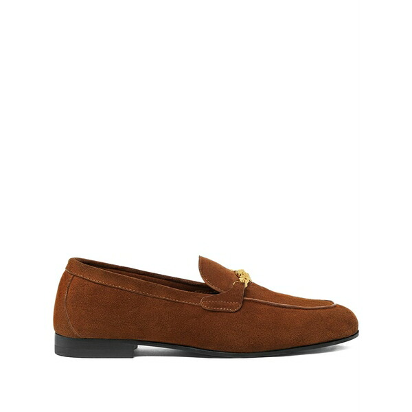 ヴェルサーチ レディース スリッポン・ローファー シューズ Medusa leather loafers Brown｜asty