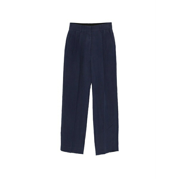 ブレイズ ミラノ レディース 心地よいズボン下 ボトムス Savannah pleated straight-leg trousers Blue