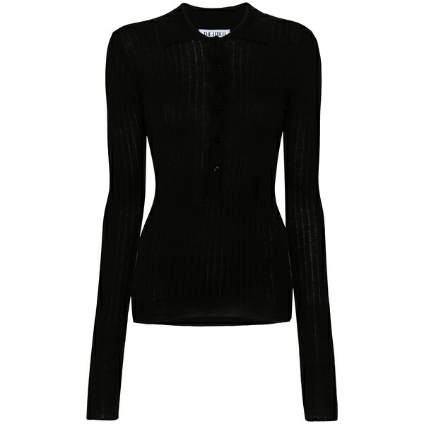 ジ アティコ レディース プルオーバー トップス Knitted sweater Black