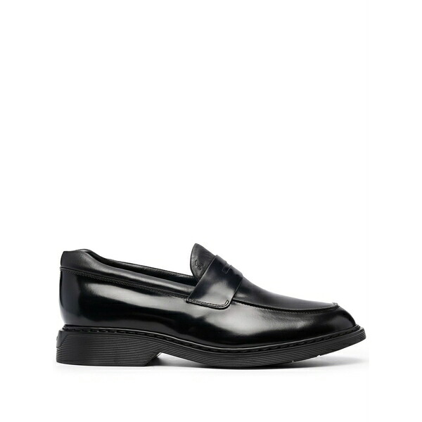 ホーガン メンズ スリッポン・ローファー シューズ H576 low-heel loafers Black|asty