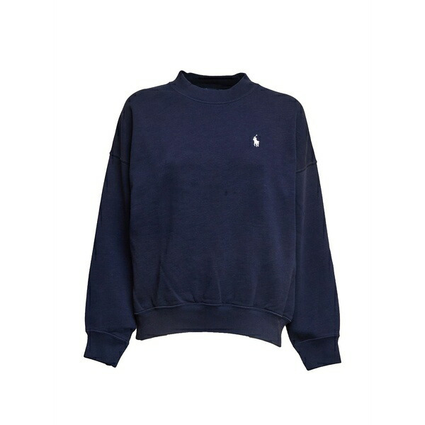 ラルフローレン レディース 編み物\u0026プルオーバー アウター Logo sweatshirt Blue