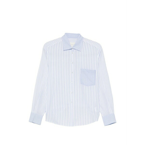 ザカス  レディース プルオーバー トップス Dalia striped-pattern chest-pocket shirt White