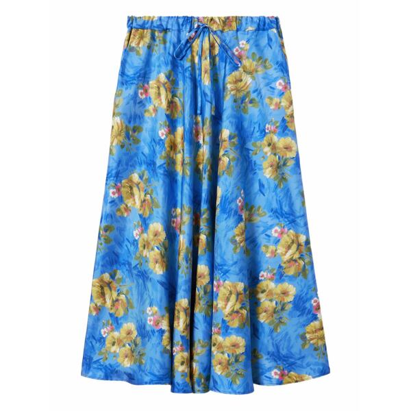ラ・ダブル・ジェイ レディース スコート ボトムス Drawstring floral-print skirt Blue