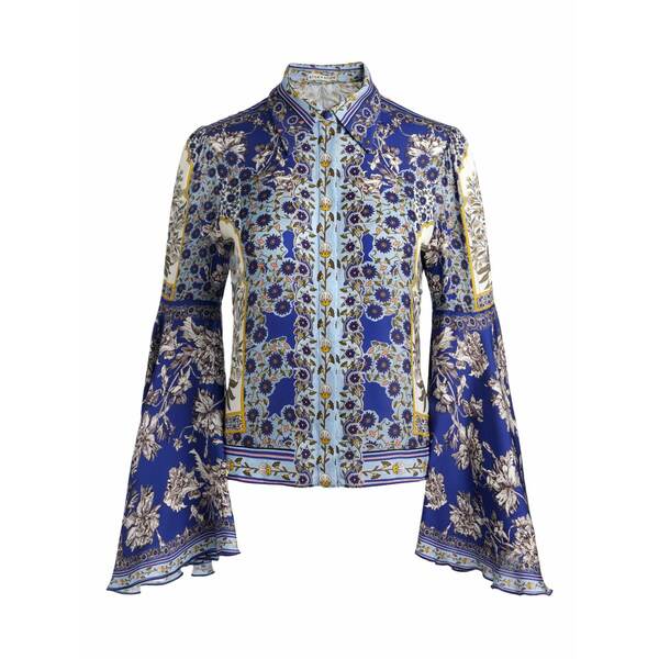 アリス アンド オリビア レディース プルオーバー トップス Willa bell-sleeve top Blue