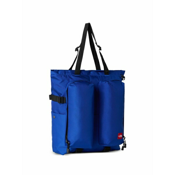 北の方人間の顔 メンズ トートバッグ 御徒面子 Red box tote bag Blue