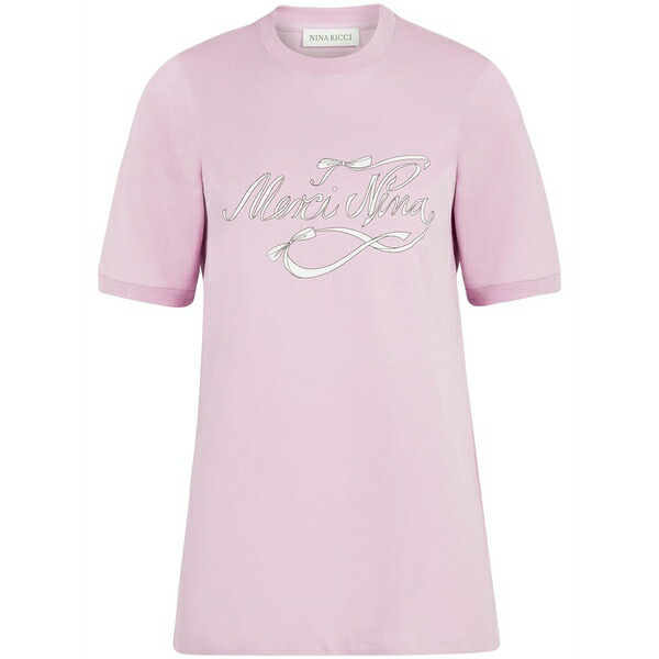 ニナリッチ レディース プルオーバー トップス Merci nina cotton t-shirt Pink