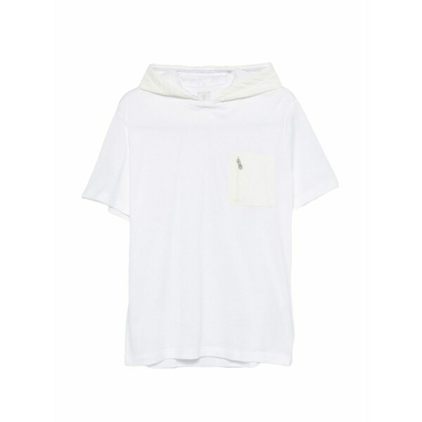 イレブンティ メンズ ティーシャツ トップス Hooded pocket t-shirt White