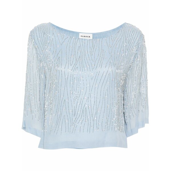 パロッシュ レディース プルオーバー トップス Bead-embellished blouse Blue