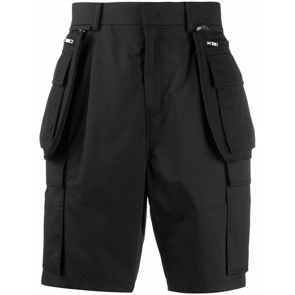 ジュン・ジー メンズ 心地好いズボン下 ボトムス Fitted cargo shorts Black