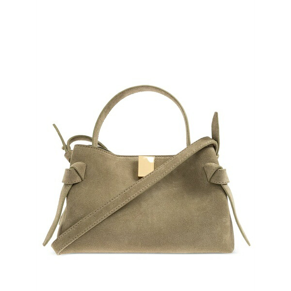 ユゼフィ レディース トートバッグ 御徒面子 Mini gyoza suede tote bag Green