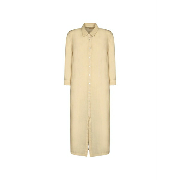 １２０％リノ レディース 衣裳 トップス Button-up MIDI shirt dress Neutrals