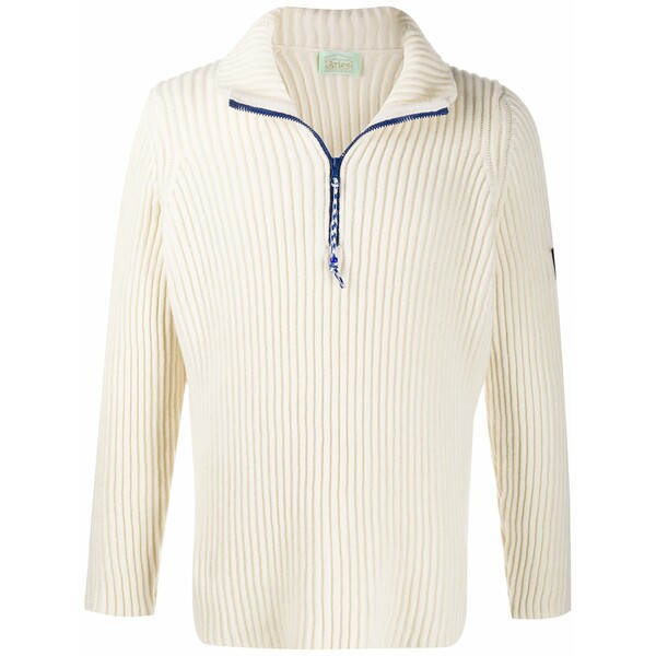 アリーズ レディース 編み物\u0026ティーシャツ アウター Ribbed knit jumper White