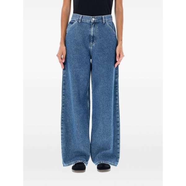 鉄道車両ハート型 レディース ジーンズズボン下 ボトムス Jen stone-washed jeans Blue