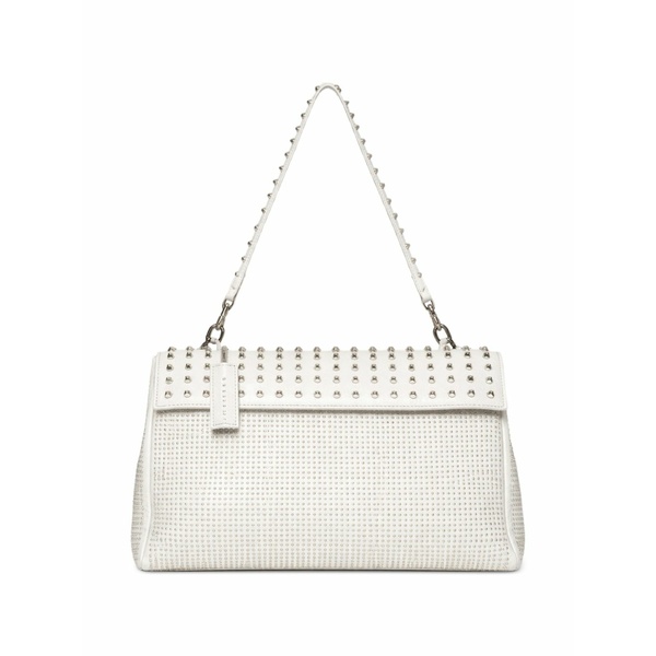 ジョン バージニアの州都 レディース ショルダーバッグ 御徒面子 Studded shoulder bag White