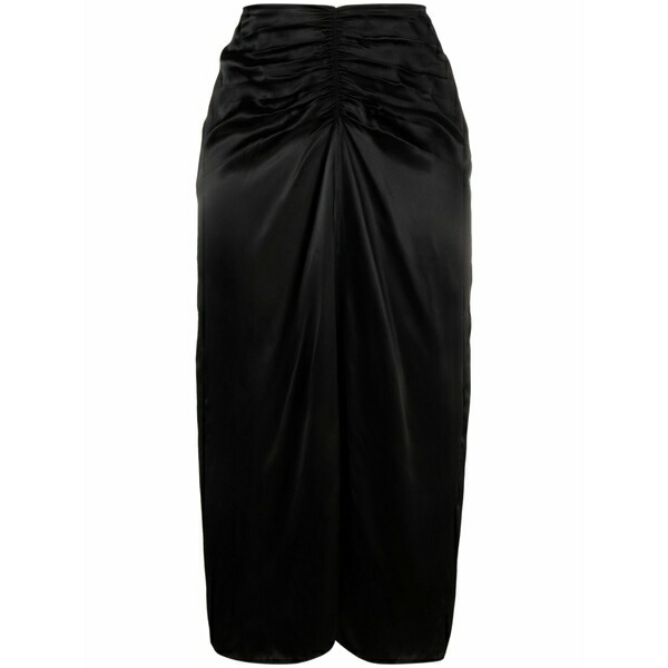ランバン レディース スコート ボトムス Gathered-waist MIDI skirt Black