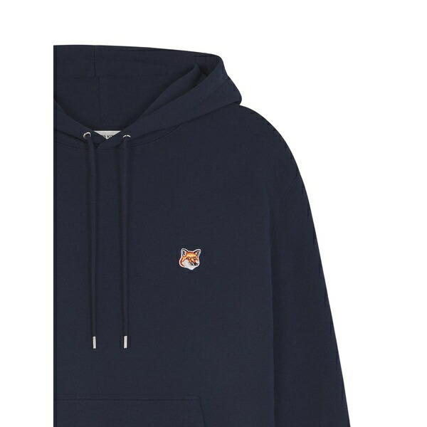 住み家 稲荷 メンズ パーカー・スウェットシャツ アウター Fox head patch hoodie Blue