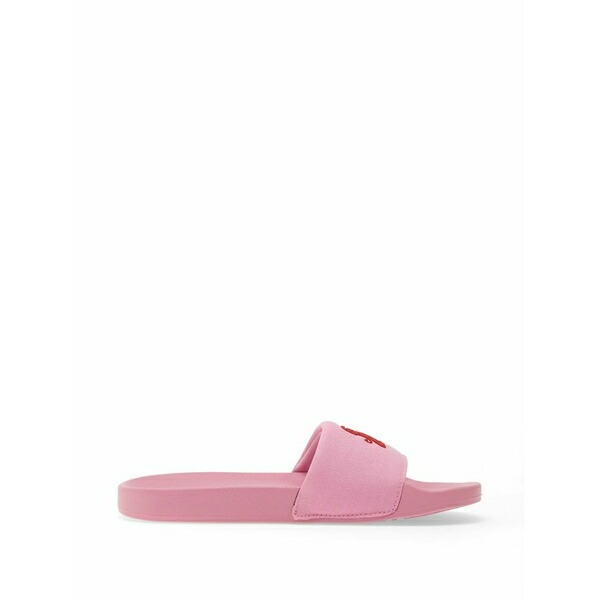 トミー ヒルフィガー レディース サンダル シューズ Logo-embroidered slides Pink