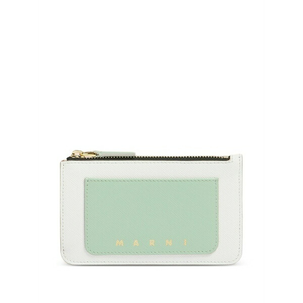 マルニ レディース 金入れ 付属物 Saffiano leather cardholder White