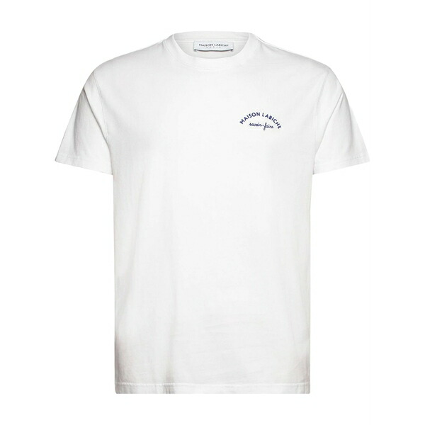 メゾンラビッシュ メンズ ティーシャツ トップス Embroidered logo t-shirt  White