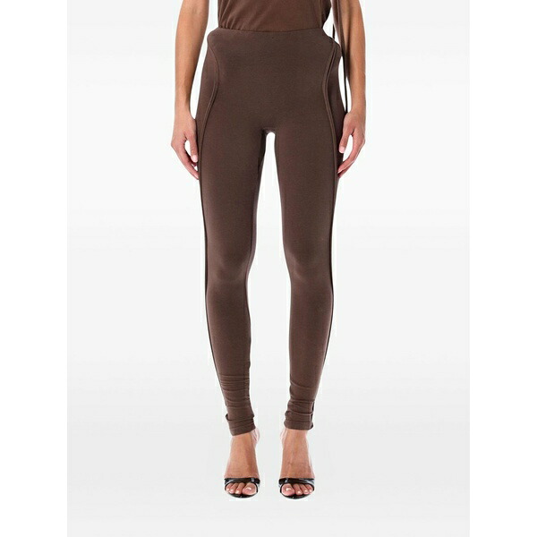 オットリンガー レディース カジュアルパンツ ボトムス Piping leggings Brown|asty
