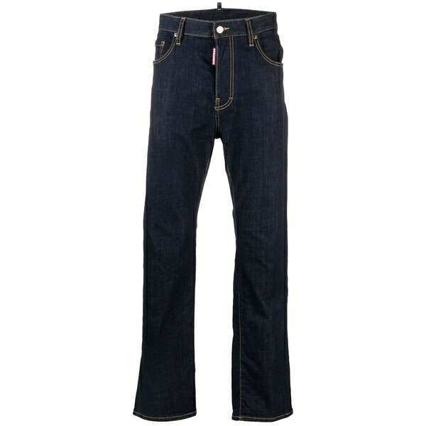 ディースクエアード メンズ ジーンズズボン下 ボトムス 642 logo-patch slim-leg jeans Blue
