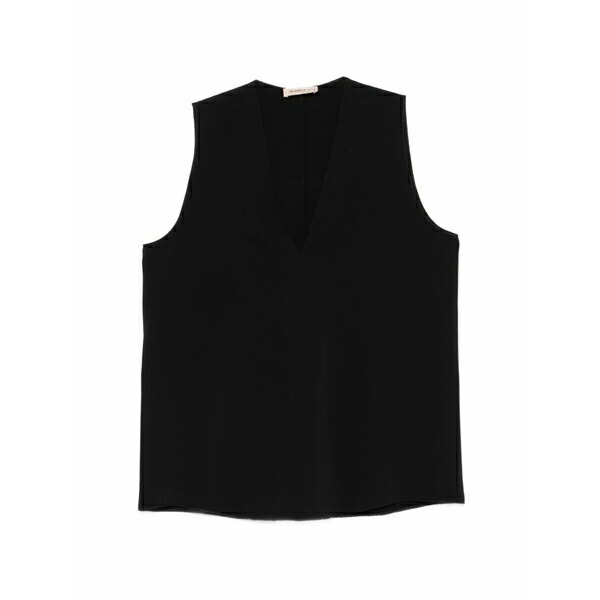 ブランカ ヴィータ レディース シャツ トップス V-neck sleeveless blouse Black