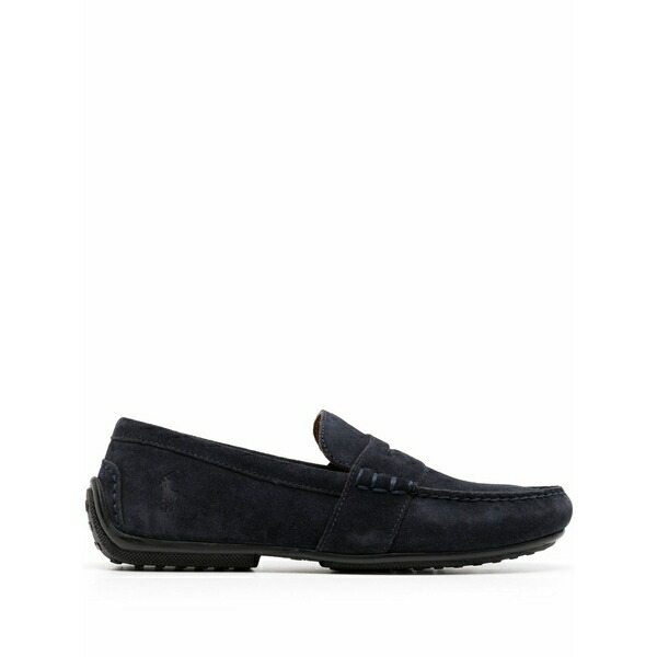 ラルフローレン メンズ スリッポン・ローファー シューズ Penny-slot calf-leather loafers Blue