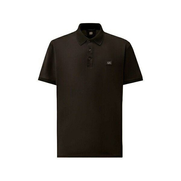 シーピーカンパニー メンズ スポーツシャツ トップス Logo-patch polo shirt Brown メンズファッション-トップス-ポロシャツ