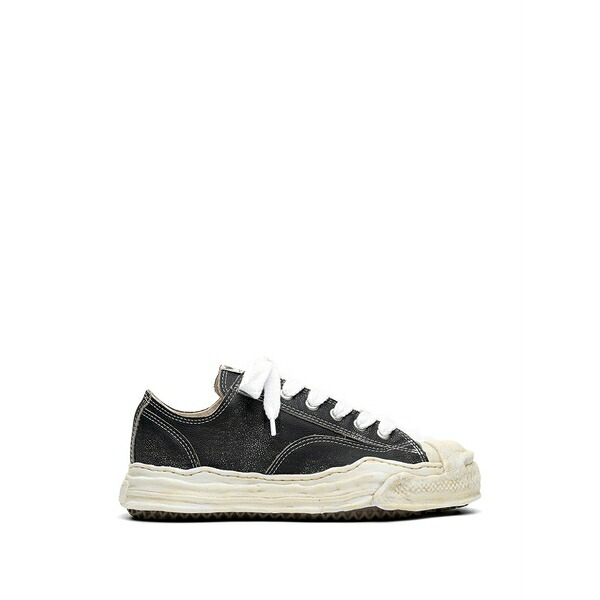 ミハラヤスヒロ メンズ スニーカー シューズ Hank og sole shrink leather sneakers Black｜asty 62,590円