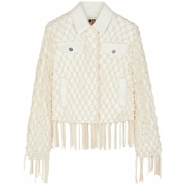 ポーツ 1961 レディース 上衣＆上衣 アウター Weaving inspried denim jacket White