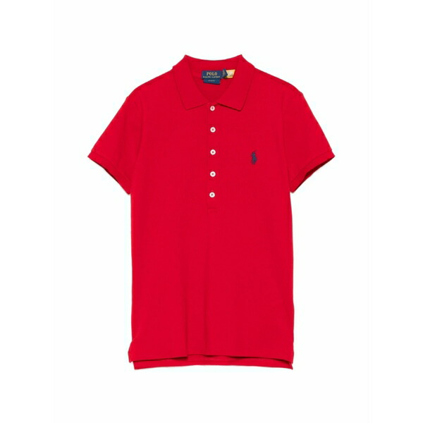 ラルフローレン レディース スポーツシャツ トップス Embroidered-logo polo shirt Red