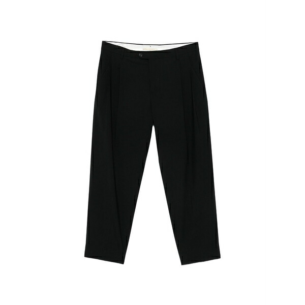ブリ後押し 1949 メンズ 心地好いズボン下 ボトムス Arnos pleated trousers Black