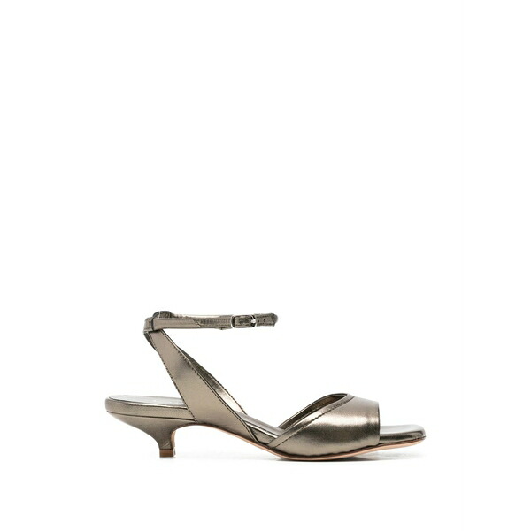 ロレナ パッジ レディース サンダル シューズ Metallic-leather sandals Grey|asty