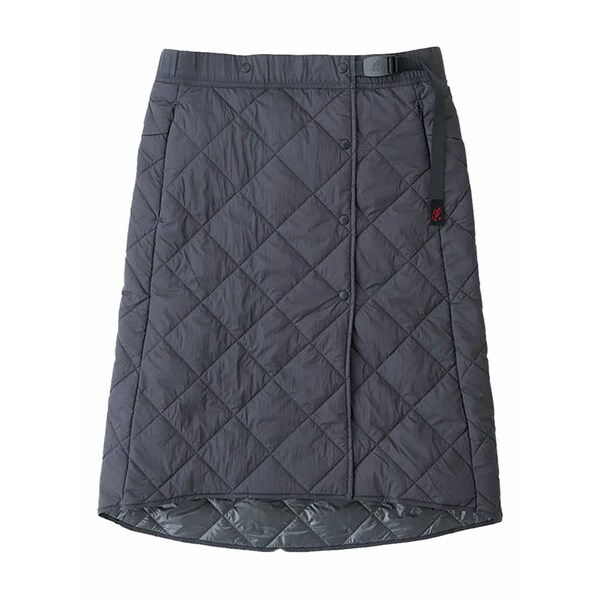 グラミチ レディース スカート ボトムス Quilted-effect midi skirt Grey|asty