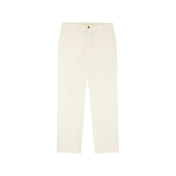 サンスペル メンズ カジュアルパンツ ボトムス Straight-leg twill trousers Neutrals｜asty